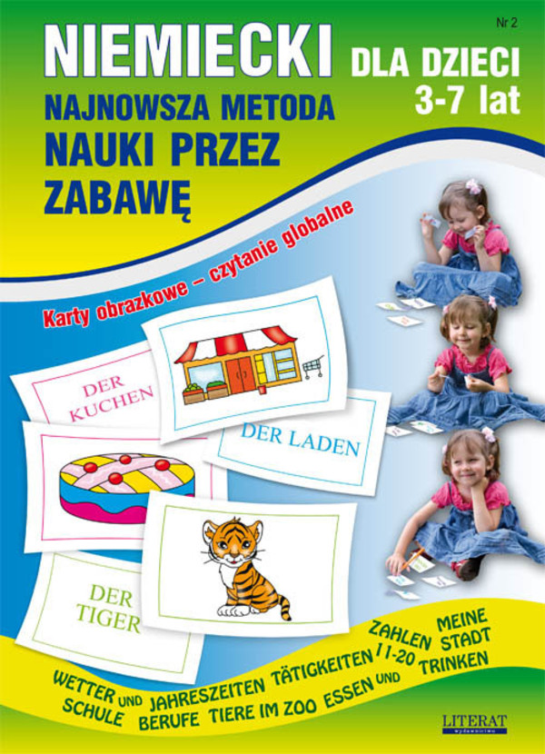 Niemiecki dla dzieci 3-7 lat Nr 2 Karty obrazkowe - czytanie globalne
