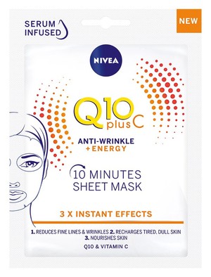 Q10 Plus C Maska w płacie 10-minutowa Anti-Wrinkle+Energy