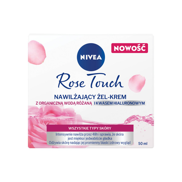 Rose Touch Nawilżający żel-krem z organiczną wodą różaną i kwasem hialuronowym