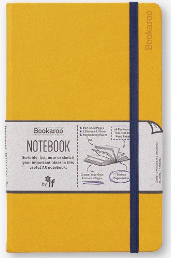 Notatnik a5 bookaroo journal żółty