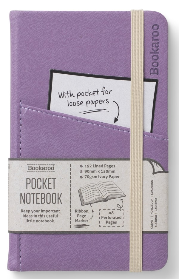Notatnik a6 bookaroo journal pocket jasny fiolet
