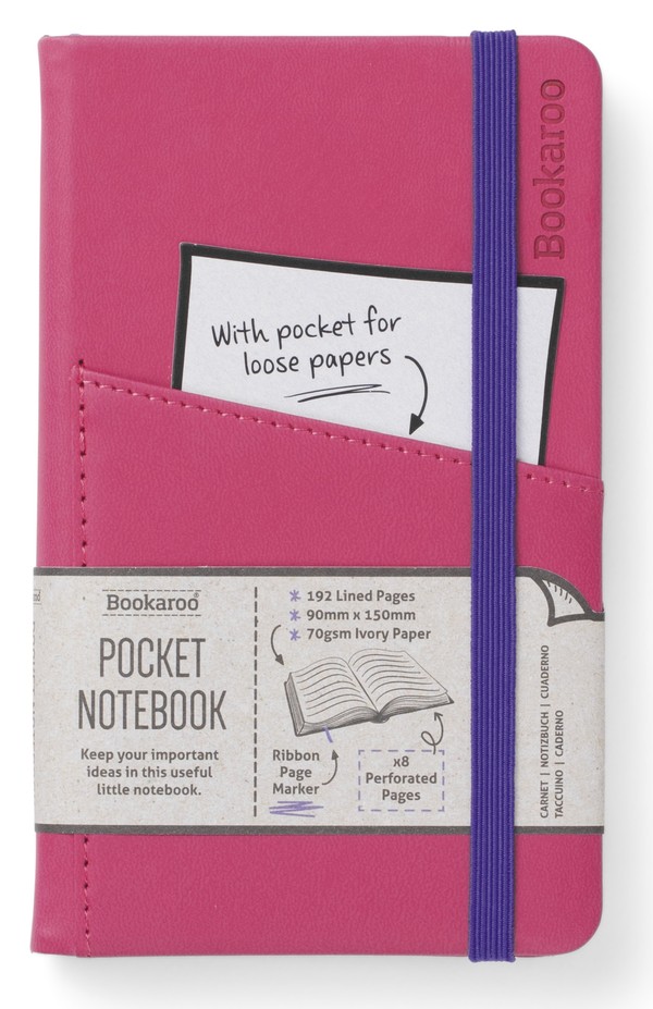 Notatnik a6 bookaroo journal pocket różowy