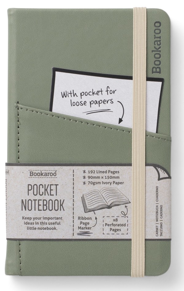 Notatnik a6 bookaroo journal pocket zielony