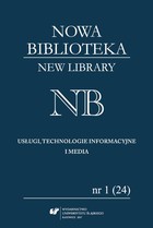 Nowa Biblioteka. New Library. Usługi, Technologie Informacyjne i Media 2017, nr 1 (24) - pdf
