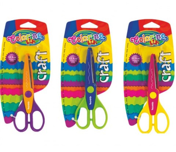 Nożyczki dekoracyjne colorino kids 12,5 cm mix kolorów