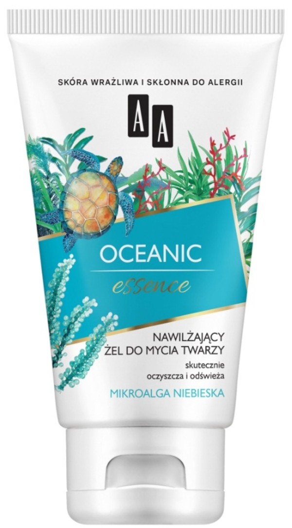 Oceanic Essence Nawilżający żel do mycia twarzy skutecznie oczyszcza i odświeża Mikroalga niebies