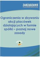 Ograniczenia w zbywaniu akcji placówek działających w formie spółki - poznaj nowe zasady