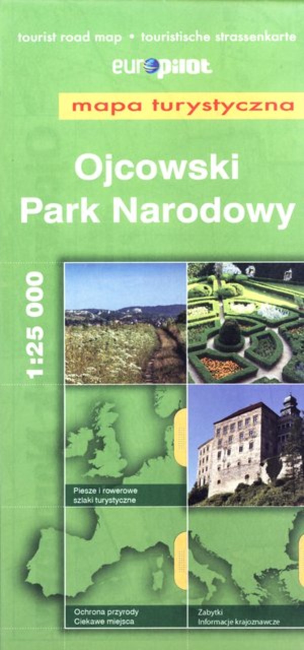 Ojcowski Park Narodowy mapa turystyczna Skala 1:25 000