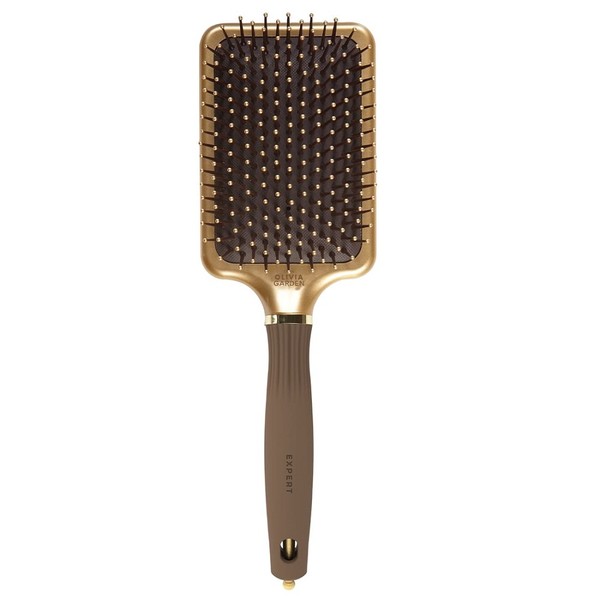 Expert Care Rectangular Nylon Brites Gold&Brown Szczotka z nylonowym włosiem