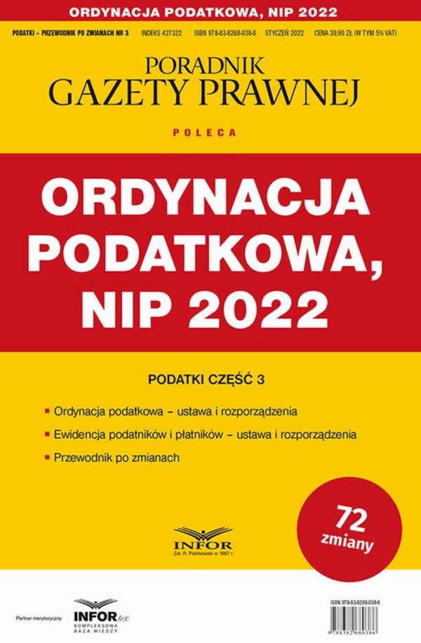 Ordynacja podatkowa NIP 2022 - pdf