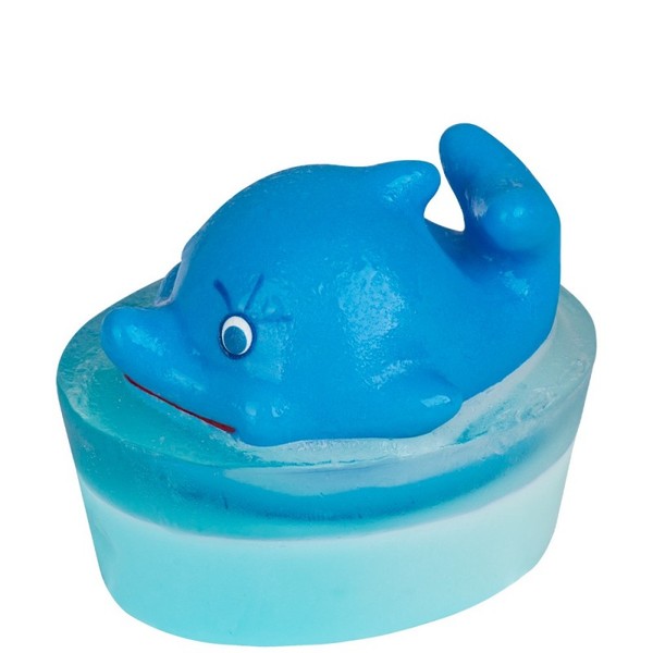 Mydło glicerynowe z zabawką Delfin - niebieskie