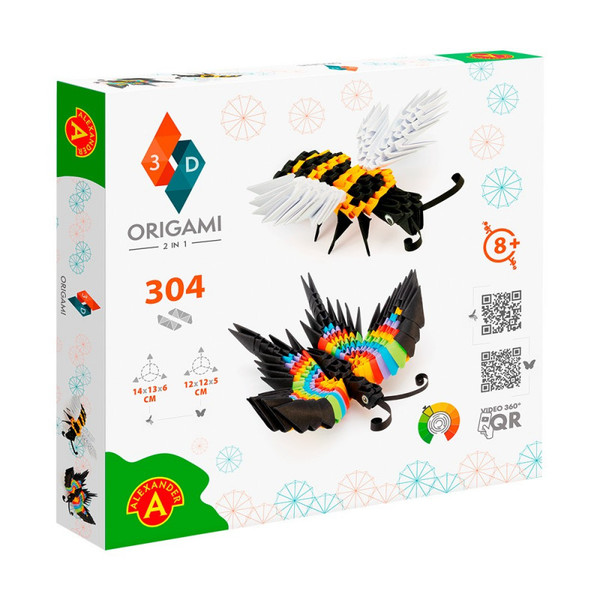 Origami 3D - 2w1 Motyl i Pszczoła