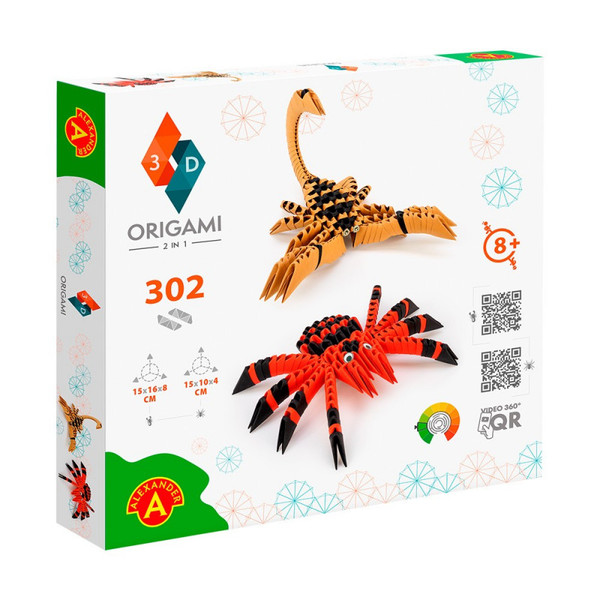 Origami 3D - 2w1 Pajak i Skorpion