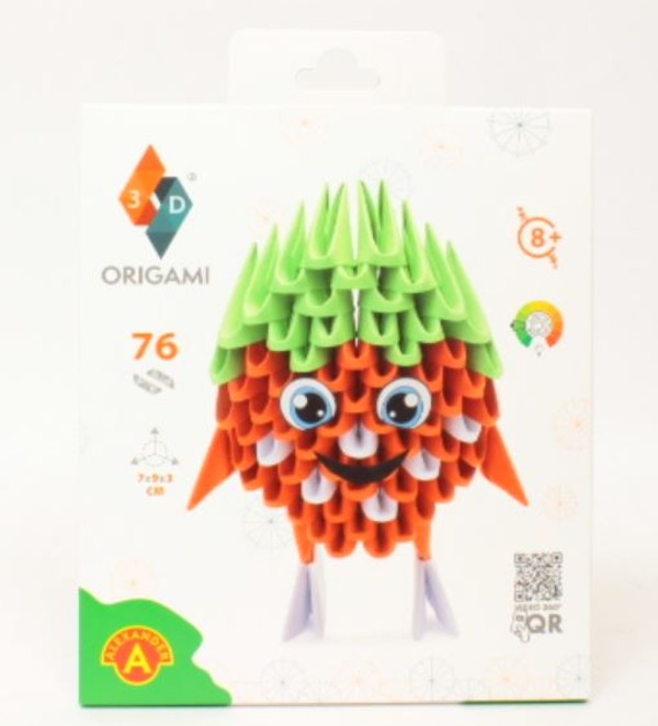 Origami 3D Truskawka