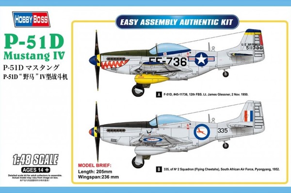 P-51D Mustang IV Fighter Skala 1:48