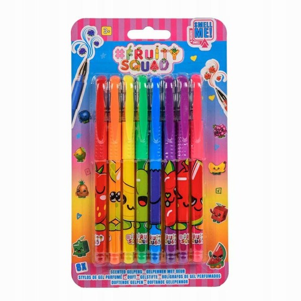 Pachnące długopisy żelowe fruitysquad 8 kolorów