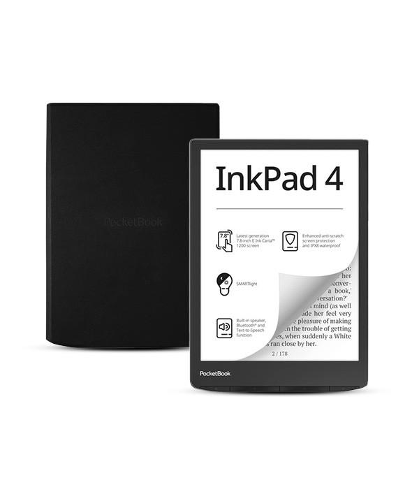 Pakiet: Czytnik PocketBook InkPad 4 + Etui PocketBook InkPad 4 Flip (czarne)
