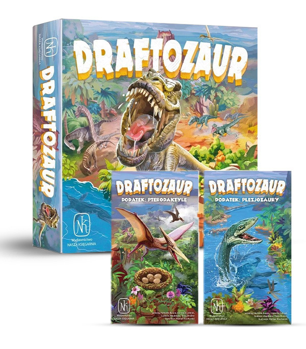 Pakiet: Gra Draftozaur / Gra Draftozaur - 2 dodatki: Pterodaktyle, Plezjozaury