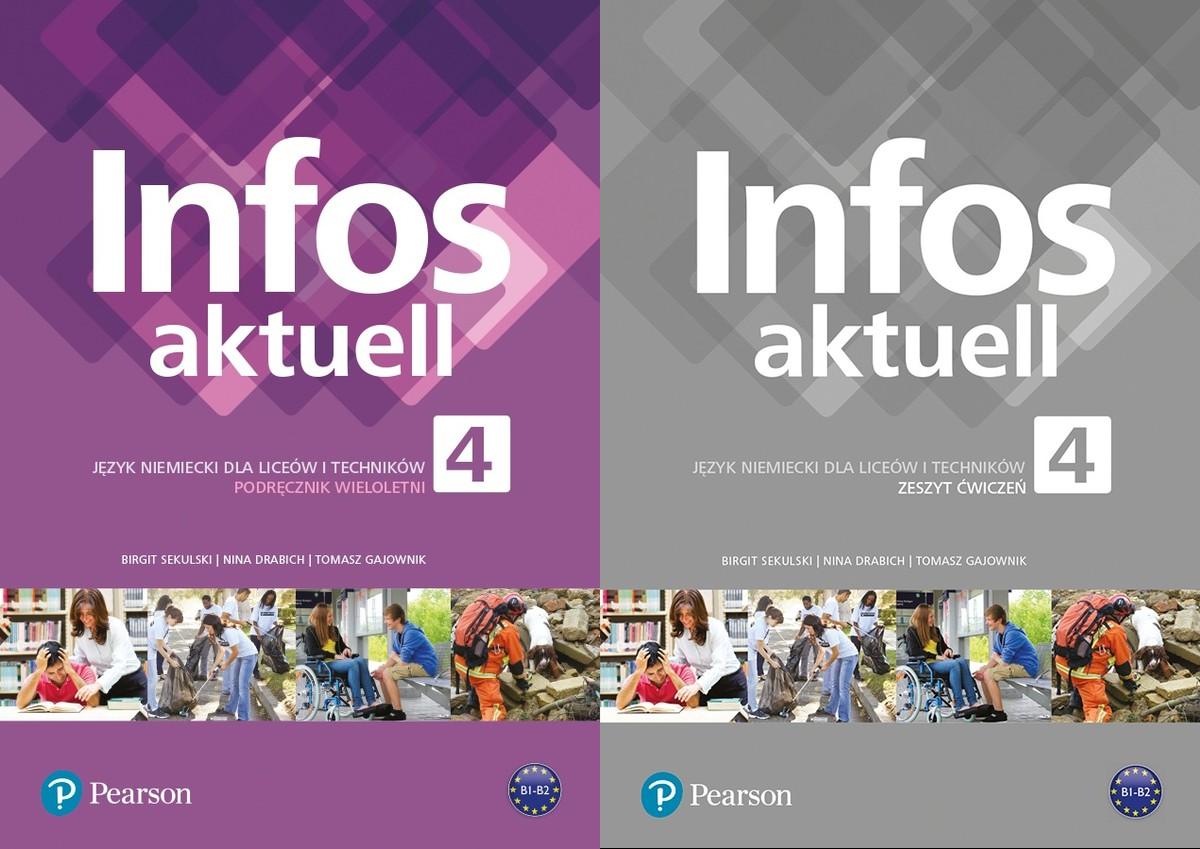 Infos aktuell 4. Podręcznik + kod (Interaktywny podręcznik) i zeszyt ćwiczeń do języka niemieckiego. Szkoła ponadpodstawowa