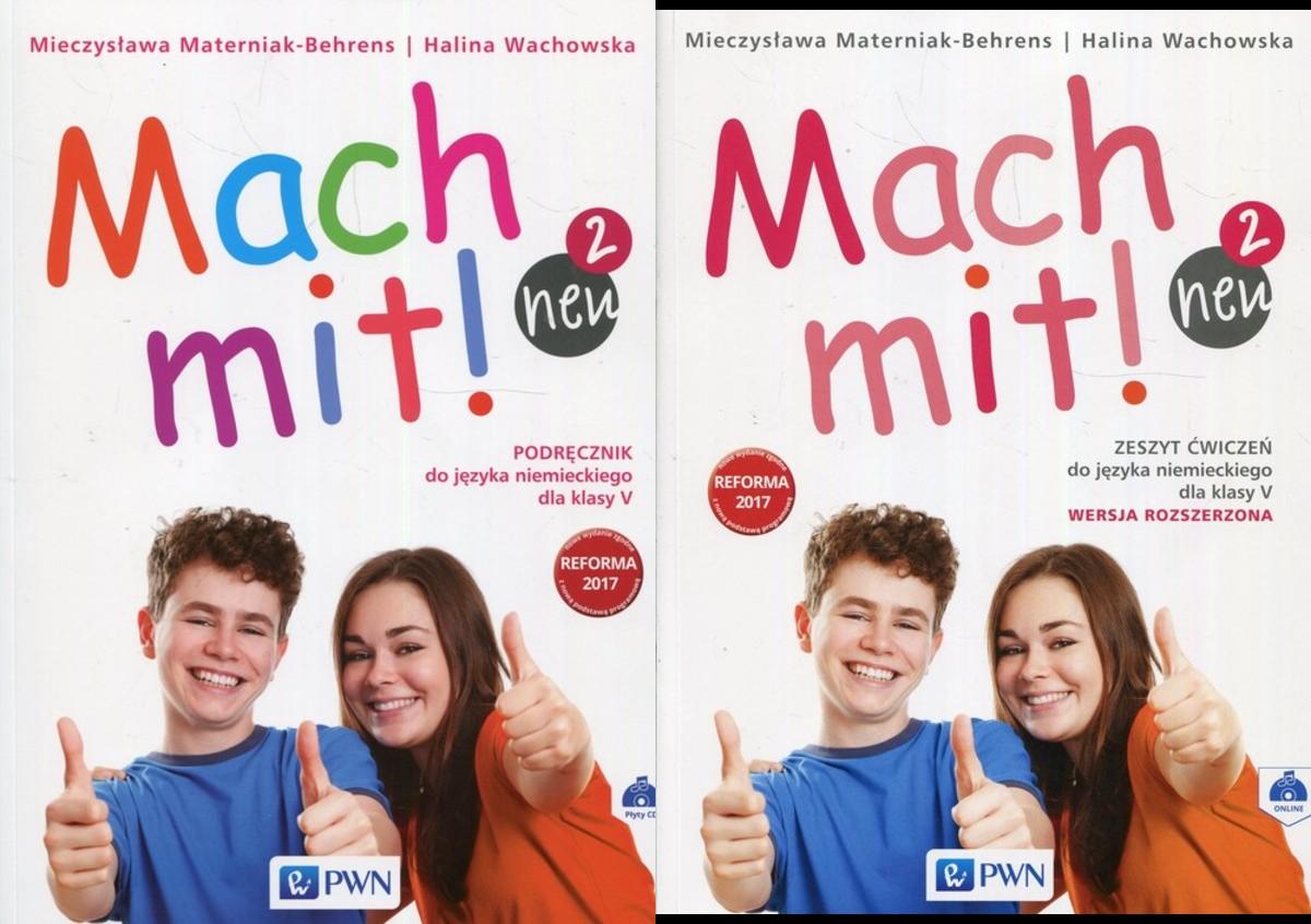 Mach mit! neu 2. Klasa 5. Podręcznik + 2CD i zeszyt ćwiczeń (wersja rozszerzona) do języka niemieckiego. Szkoła podstawowa