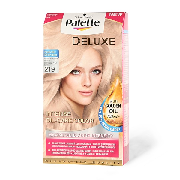 Palette Deluxe - 219 Platynowy Perłowy Blond Farba do włosów permanentna