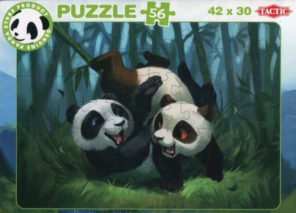 Puzzle Zabawne Pandy Panda Stars 56 elementów
