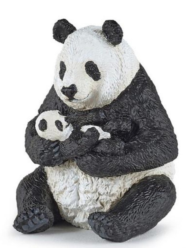 Figurka Panda z młodym siedząca