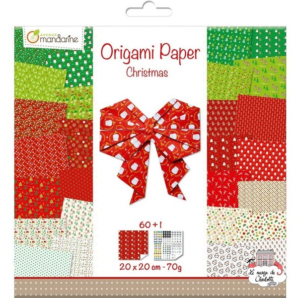 Papier origami 20x20 cm christmas 2 60 arkuszy