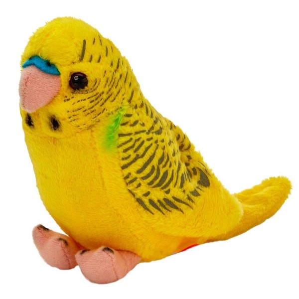 Maskotka Papuga falista żółta 13 cm