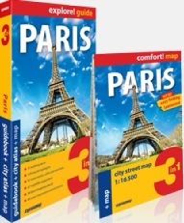 Paris 3in1: Przewodnik + atlas miasta + mapa