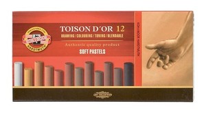 Pastele suche Toison D`Or 12 sztuk brązowe