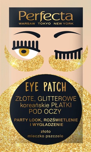 Eye Patch Złote glitterowe koreańskie Płatki pod oczy