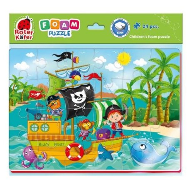 Puzzle piankowe Zabawne obrazki Piraci 24 elementy