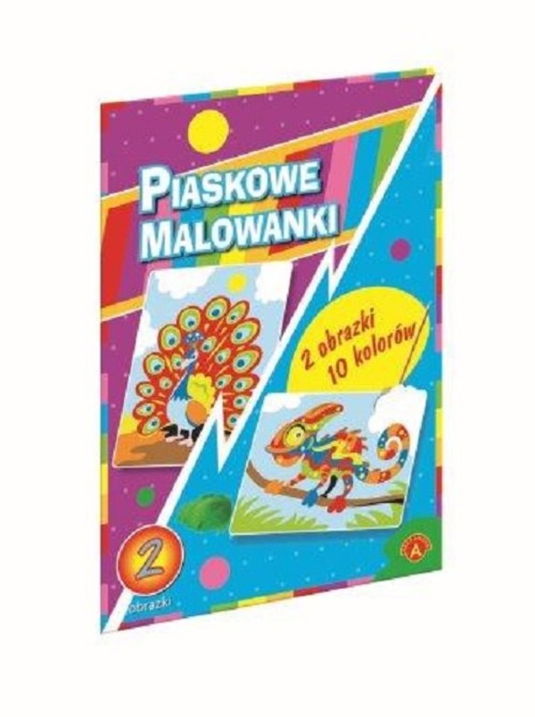 Piaskowa Malowanka Kameleon i Paw