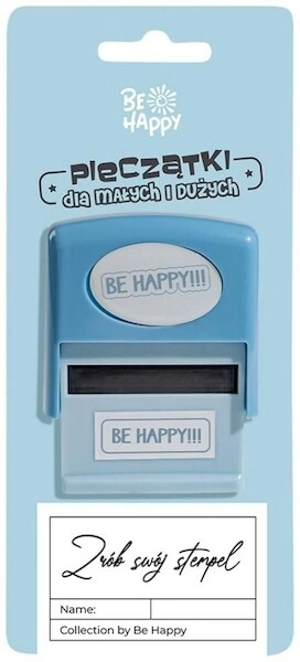 Pieczątka z napisem - Be Happy!!!