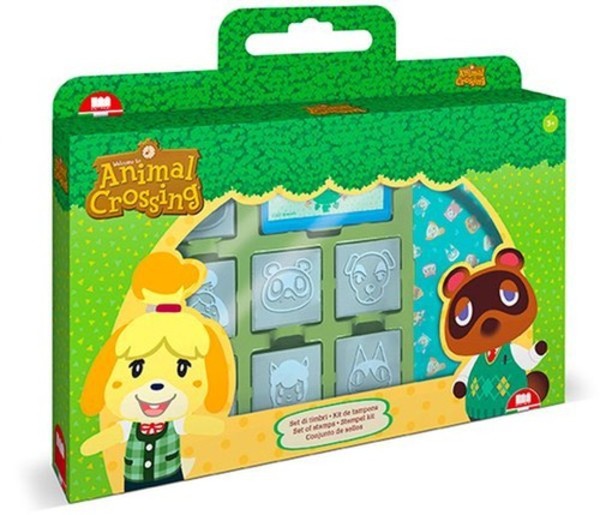 Pieczątki Animal Crossing w walizce
