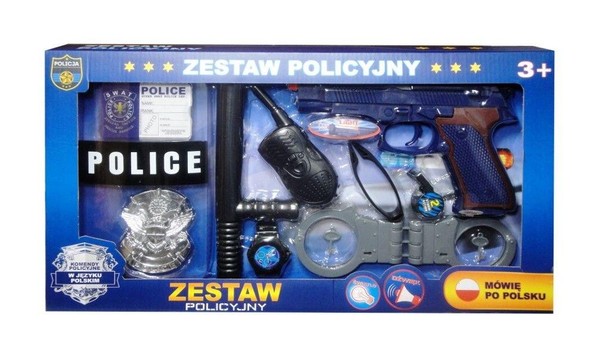 Zestaw policyjny z pistoletem o polskim module głosowym