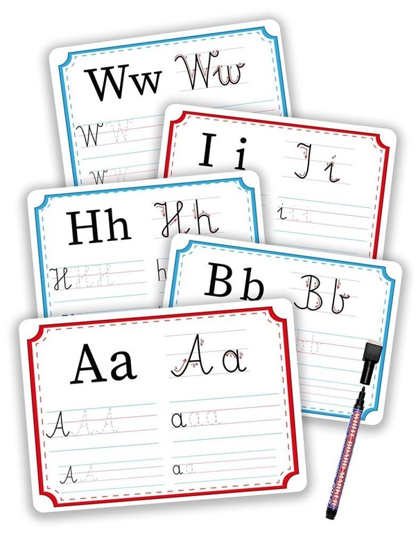 Pisz i zmazuj Alfabet 32 karty + pisak