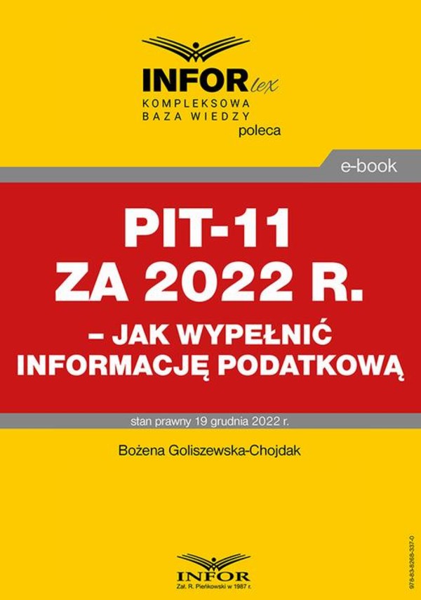 PIT-11 za 2022 r. - jak wypełnić informację podatkową - pdf