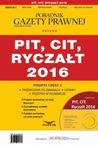 Okładka:PIT, CIT, Ryczałt 2016 