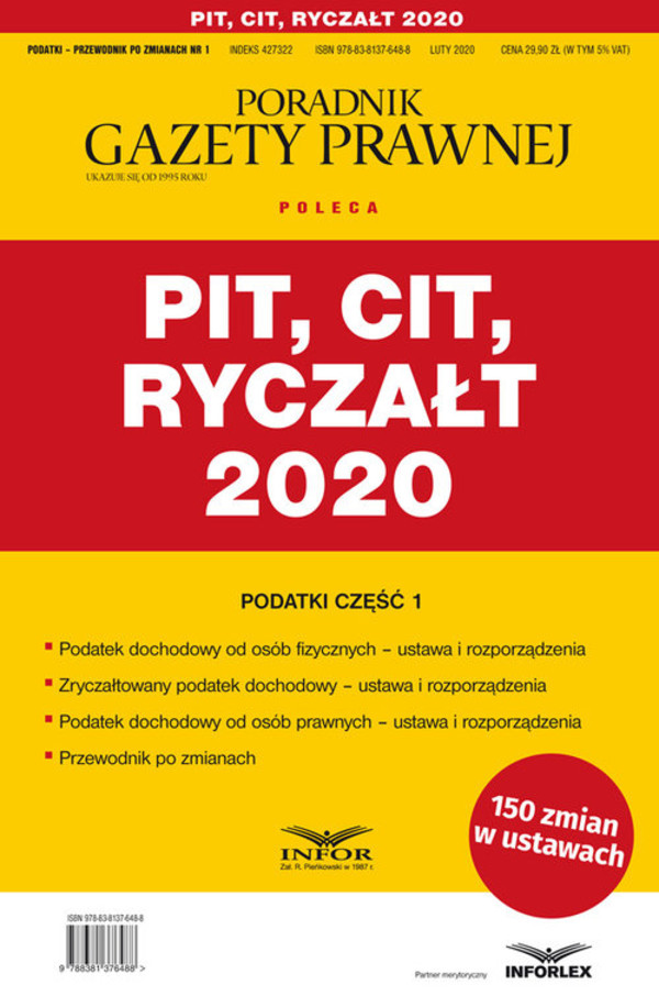 PIT, CIT, ryczałt 2020 Podatki część 1