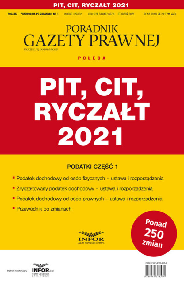 PIT CIT Ryczałt 2021