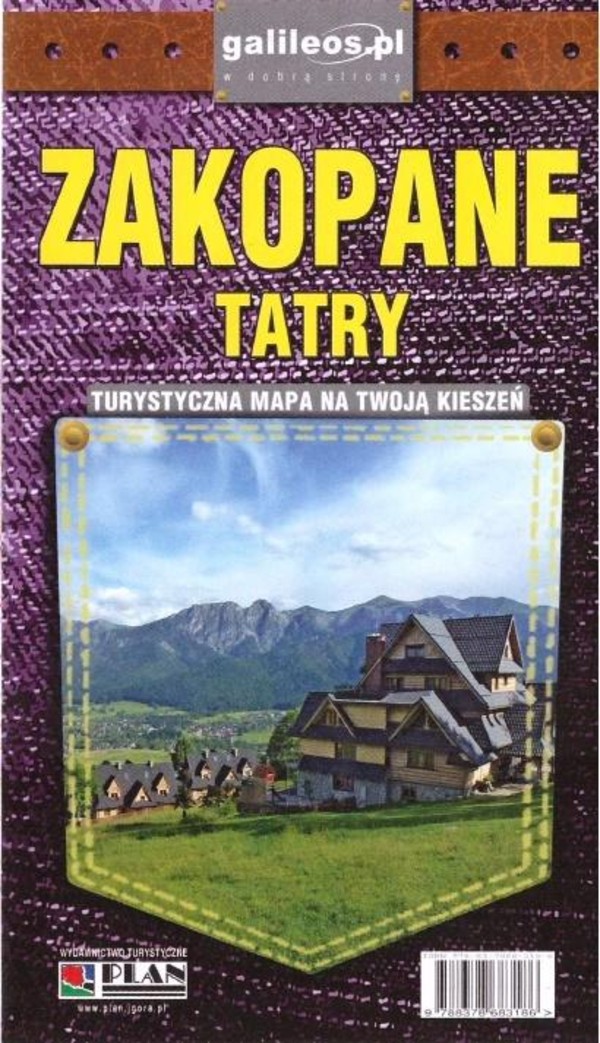 Zakopane, Tatry Mapa turystyczna kieszonkowa