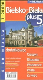 Plan miasta. Bielsko-Biała (plus 5) Skala 1:20 000