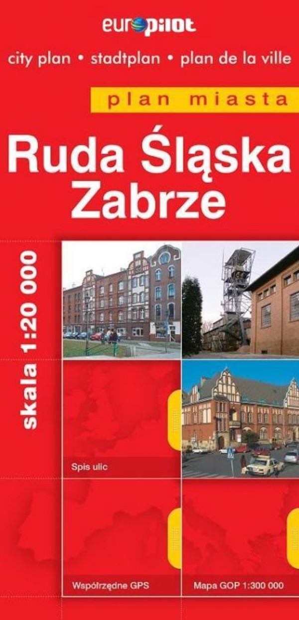Ruda Śląska, Zabrze Plan Miasta Skala 1:20 000