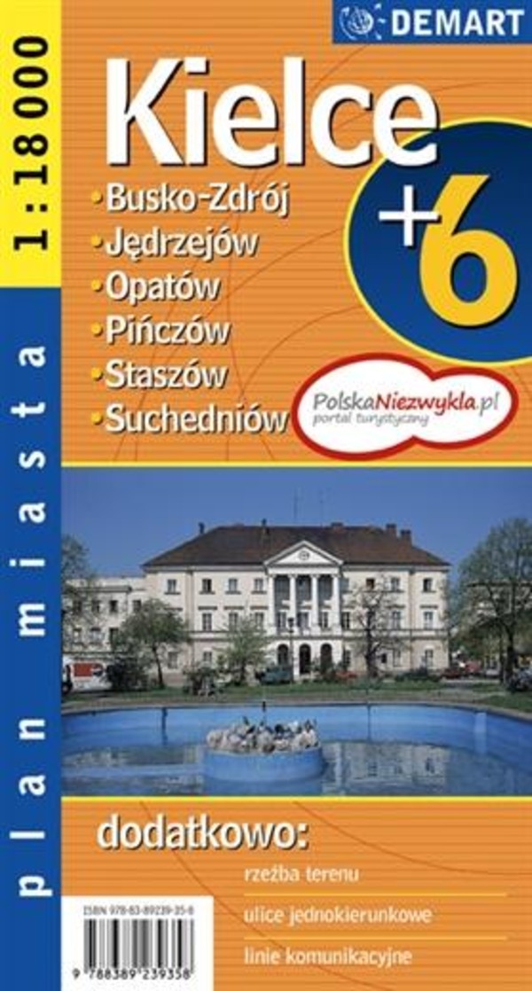 Plan miasta. Kielce (plus 6) Skala 1:18 000