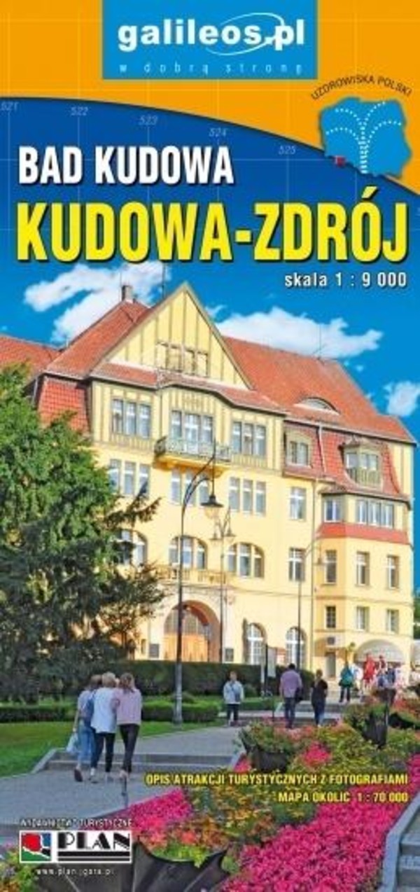 Bad Kudowa/ Kudawa - Zdrój Plan Miasta Skala 1:9 000