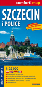Plan miasta. Szczecin i Police Skala 1:22 000