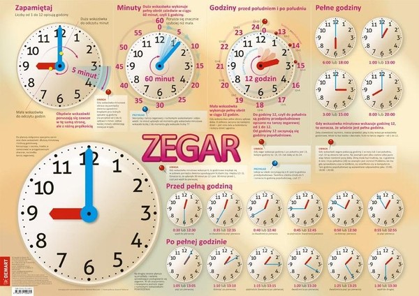 Plansza edukacyjna - Zegar + książeczka