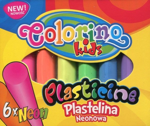 Plastelina Colorino Kids neonowa 6 sztuk